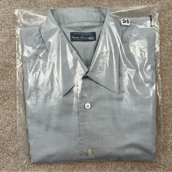 Gitman Bros Shirt Adult 16.5 Gray Button Up Cotton Long Sleeve Dress Shirt Men - Picture 14 of 14